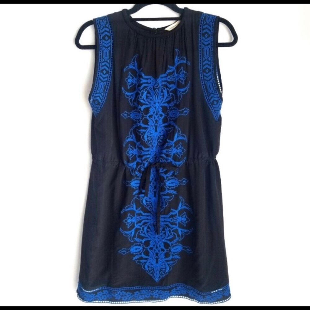 Rebecca Taylor Blue Aztec Dress Size 2